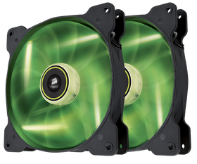Corsair SP140 Air Series 140mm Green LED Fans (Twin Pack)