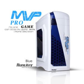 Huntkey MVP Pro Chassis (No-PSU, ATX) - White/Blue